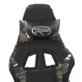 Gaming-Stuhl mit Massage-Fußstütze aus schwarzem Camouflage-Kunstleder von , Gaming-Stühle - Ref: Foro24-345468, Preis: 125,5...