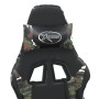 Gaming-Stuhl mit Massage-Fußstütze aus schwarzem Camouflage-Kunstleder von , Gaming-Stühle - Ref: Foro24-345468, Preis: 126,8...