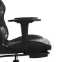 Gaming-Stuhl mit Massage-Fußstütze aus schwarzem Camouflage-Kunstleder von , Gaming-Stühle - Ref: Foro24-345468, Preis: 125,5...