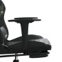 Gaming-Stuhl mit Massage-Fußstütze aus schwarzem Camouflage-Kunstleder von , Gaming-Stühle - Ref: Foro24-345468, Preis: 126,8...