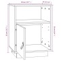 Nachttisch aus massivem weißem Kiefernholz, 40 x 34 x 55 cm von vidaXL, Nachttische - Ref: Foro24-818317, Preis: 41,68 €, Rab...