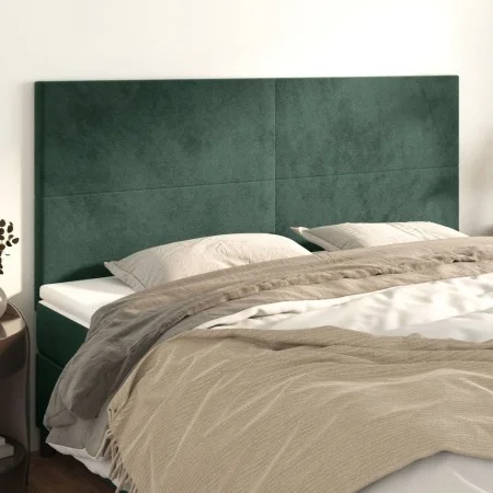 Kopfteile 4 Einheiten aus dunkelgrünem Samt 80x5x78/88 cm von , Kopf- und Fußteile - Ref: Foro24-3116109, Preis: 116,28 €, Ra...