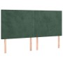 Kopfteile 4 Einheiten aus dunkelgrünem Samt 80x5x78/88 cm von , Kopf- und Fußteile - Ref: Foro24-3116109, Preis: 113,16 €, Ra...