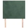 Kopfteile 2 Einheiten aus dunkelgrünem Samt 80x5x78/88 cm von , Kopf- und Fußteile - Ref: Foro24-3116085, Preis: 63,04 €, Rab...