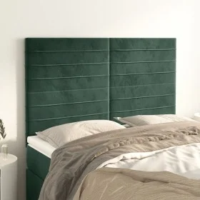 Headboards 4 units dark green velvet 72x5x78/88 cm by , Headboards and footboards - Ref: Foro24-3116523, Price: 99,49 €, Disc...