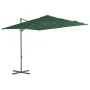 Cantilever umbrella with green steel pole 250x250 cm by vidaXL, Umbrellas - Ref: Foro24-44625, Price: 95,32 €, Discount: %