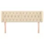 Cream fabric headboard 147x23x78/88 cm by , Headboards and footboards - Ref: Foro24-3117483, Price: 95,25 €, Discount: %