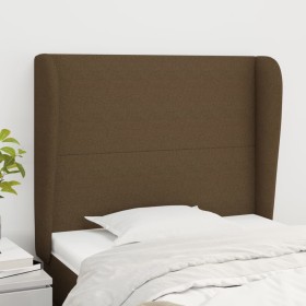 Headboard with dark brown fabric ears 93x23x118/128 cm by , Headboards and footboards - Ref: Foro24-3117661, Price: 66,74 €, ...