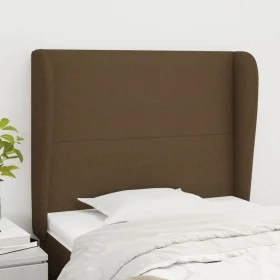 Headboard with dark brown fabric ears 93x23x118/128 cm by , Headboards and footboards - Ref: Foro24-3117661, Price: 70,02 €, ...
