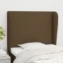 Cabecero con orejas de tela marrón oscuro 93x23x118/128 cm de , Cabeceros y pies de cama - Ref: Foro24-3117661, Precio: 69,99...