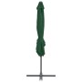 Sombrilla voladiza con poste de acero verde 250x250 cm de vidaXL, Sombrillas - Ref: Foro24-44625, Precio: 100,02 €, Descuento: %