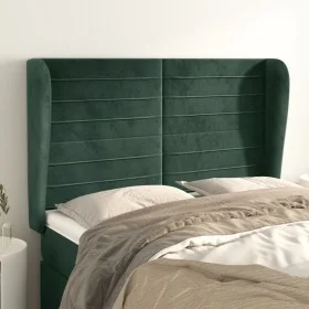 Kopfteil mit dunkelgrünen Samtohren 147x23x118/128cm von , Kopf- und Fußteile - Ref: Foro24-3118147, Preis: 119,31 €, Rabatt: %