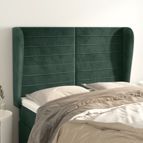 Kopfteil mit dunkelgrünen Samtohren 147x23x118/128cm von , Kopf- und Fußteile - Ref: Foro24-3118147, Preis: 123,90 €, Rabatt: %