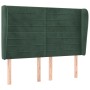 Headboard with dark green velvet ears 147x23x118/128cm by , Headboards and footboards - Ref: Foro24-3118147, Price: 123,19 €,...