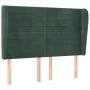Headboard with dark green velvet ears 147x23x118/128cm by , Headboards and footboards - Ref: Foro24-3118147, Price: 119,31 €,...