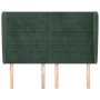 Headboard with dark green velvet ears 147x23x118/128cm by , Headboards and footboards - Ref: Foro24-3118147, Price: 123,19 €,...