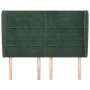Headboard with dark green velvet ears 147x23x118/128cm by , Headboards and footboards - Ref: Foro24-3118147, Price: 119,31 €,...