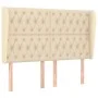 Headboard with cream fabric ears 147x23x118/128 cm by , Headboards and footboards - Ref: Foro24-3118295, Price: 159,59 €, Dis...