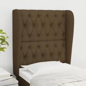 Headboard with dark brown fabric ears 83x23x118/128 cm by , Headboards and footboards - Ref: Foro24-3118269, Price: 93,71 €, ...