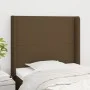 Headboard with dark brown fabric ears 93x16x118/128 cm by , Headboards and footboards - Ref: Foro24-3119285, Price: 65,23 €, ...