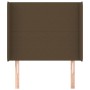 Headboard with dark brown fabric ears 93x16x118/128 cm by , Headboards and footboards - Ref: Foro24-3119285, Price: 63,15 €, ...