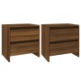 Nachttische, 2 Stück, braunes Holzwerkstoff, 45 x 34,5 x 44,5 cm von vidaXL, Nachttische - Ref: Foro24-813043, Preis: 80,85 €...