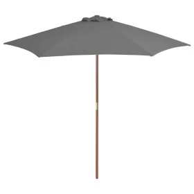 Garden umbrella with wooden pole 270 cm anthracite by vidaXL, Umbrellas - Ref: Foro24-44515, Price: 59,14 €, Discount: %