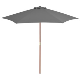 Gartenschirm mit Holzstange 270 cm Anthrazit von vidaXL, Sonnenschirme - Ref: Foro24-44515, Preis: 60,22 €, Rabatt: %