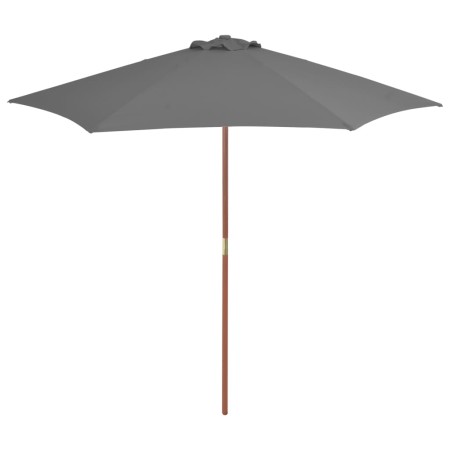Gartenschirm mit Holzstange 270 cm Anthrazit von vidaXL, Sonnenschirme - Ref: Foro24-44515, Preis: 60,22 €, Rabatt: %