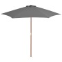 Gartenschirm mit Holzstange 270 cm Anthrazit von vidaXL, Sonnenschirme - Ref: Foro24-44515, Preis: 60,22 €, Rabatt: %
