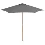 Gartenschirm mit Holzstange 270 cm Anthrazit von vidaXL, Sonnenschirme - Ref: Foro24-44515, Preis: 59,14 €, Rabatt: %