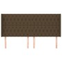 Headboard with dark brown fabric ears 203x16x118/128 cm by , Headboards and footboards - Ref: Foro24-3119941, Price: 185,15 €...