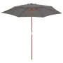 Gartenschirm mit Holzstange 270 cm Anthrazit von vidaXL, Sonnenschirme - Ref: Foro24-44515, Preis: 59,14 €, Rabatt: %