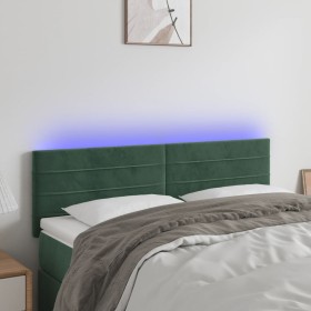 Dunkelgraues Samtkopfteil mit LED 144x5x78/88 cm von , Kopf- und Fußteile - Ref: Foro24-3121803, Preis: 60,04 €, Rabatt: %