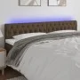 Cabecero con LED de tela marrón oscuro 180x7x78/88 cm de , Cabeceros y pies de cama - Ref: Foro24-3121965, Precio: 83,38 €, D...