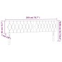 Kopfteil mit LED aus dunkelbraunem Stoff 200x7x78/88 cm von , Kopf- und Fußteile - Ref: Foro24-3121973, Preis: 100,09 €, Raba...