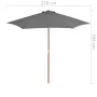 Gartenschirm mit Holzstange 270 cm Anthrazit von vidaXL, Sonnenschirme - Ref: Foro24-44515, Preis: 59,14 €, Rabatt: %