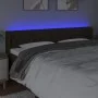 Cabecero con LED de tela marrón oscuro 203x16x78/88 cm de , Cabeceros y pies de cama - Ref: Foro24-3123597, Precio: 106,36 €,...