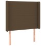 Cabecero con LED de tela marrón oscuro 103x16x118/128 cm de , Cabeceros y pies de cama - Ref: Foro24-3123761, Precio: 77,11 €...