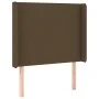 Headboard with LED in dark brown fabric 103x16x118/128 cm by , Headboards and footboards - Ref: Foro24-3123761, Price: 78,03 ...