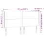 Dunkelgrünes Samtkopfteil mit LED 163x16x118/128 cm von , Kopf- und Fußteile - Ref: Foro24-3123825, Preis: 136,06 €, Rabatt: %