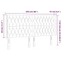 Kopfteil mit LED aus dunkelbraunem Stoff 203x16x118/128 cm von , Kopf- und Fußteile - Ref: Foro24-3124409, Preis: 192,33 €, R...