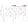 Kopfteil mit LED aus dunkelbraunem Stoff 203x16x118/128 cm von , Kopf- und Fußteile - Ref: Foro24-3124409, Preis: 188,99 €, R...