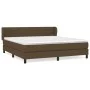 Box spring bed with dark brown fabric mattress 160x200 cm by , Beds and slatted bases - Ref: Foro24-3126336, Price: 496,84 €,...