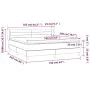 Box spring bed with dark brown fabric mattress 160x200 cm by , Beds and slatted bases - Ref: Foro24-3126336, Price: 496,84 €,...