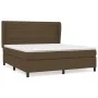 Box spring bed with dark brown fabric mattress 160x200 cm by , Beds and slatted bases - Ref: Foro24-3128056, Price: 541,84 €,...