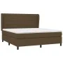 Box spring bed with dark brown fabric mattress 160x200 cm by , Beds and slatted bases - Ref: Foro24-3128056, Price: 541,84 €,...