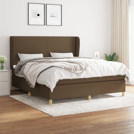 Boxspringbett mit dunkelbrauner Stoffmatratze 180x200 cm von , Betten und Lattenroste - Ref: Foro24-3128384, Preis: 613,00 €,...