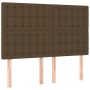 Cama box spring con colchón tela marrón oscuro 140x190 cm de , Camas y somieres - Ref: Foro24-3128840, Precio: 513,62 €, Desc...