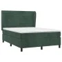 Box spring bed with dark green velvet mattress 140x190 cm by , Beds and slatted bases - Ref: Foro24-3129270, Price: 520,95 €,...